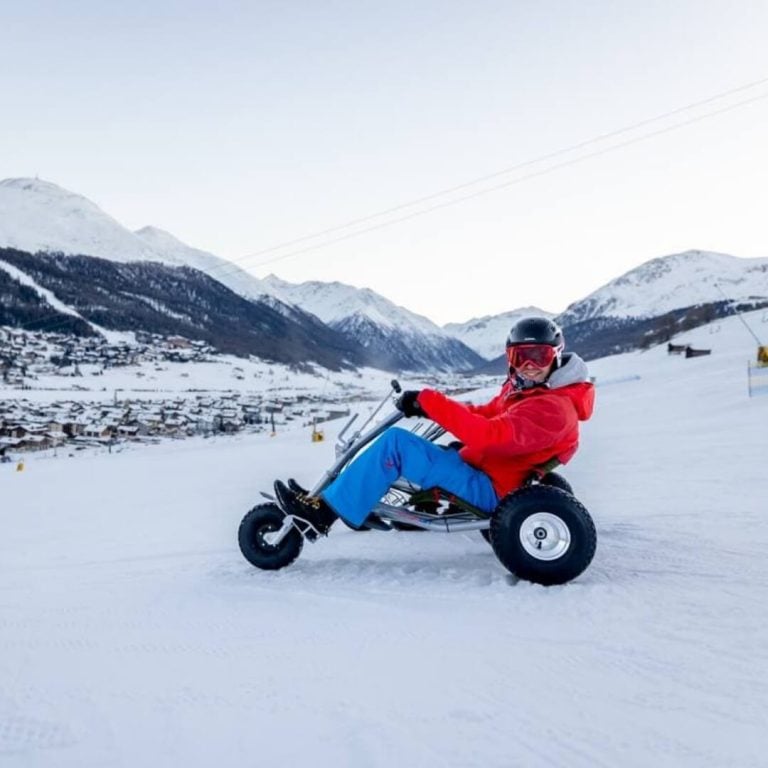 Descentes en snowkart à Livigno - Zone de ski Valandrea - Livigno