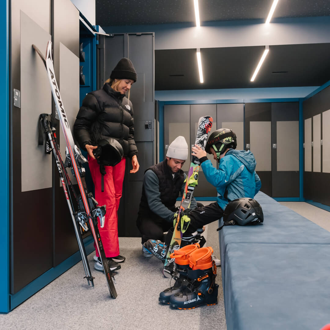 Depot für Ski, Skischuhe und Ausrüstung - Skigebiet Valandrea - Livigno