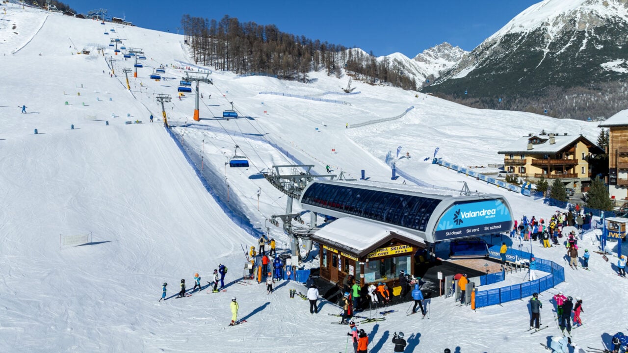 seggiovia e skilift della Ski Area Valandrea a Livigno in inverno